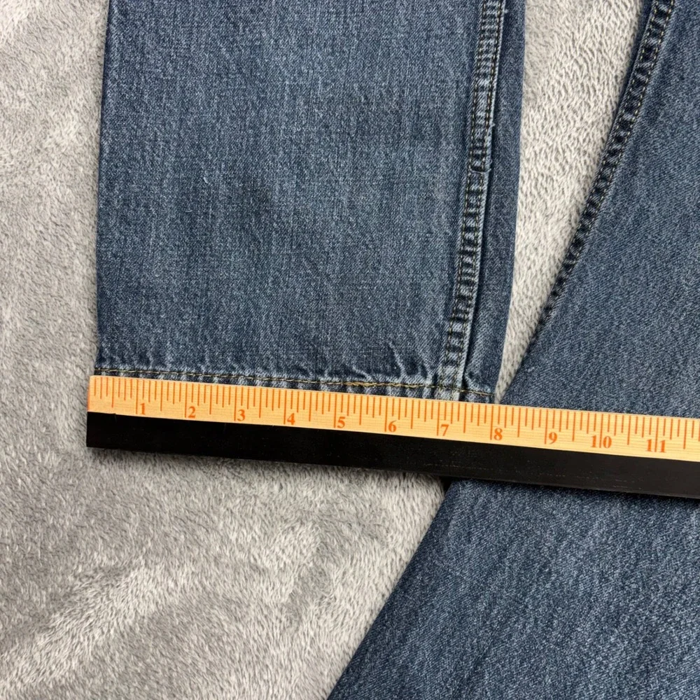 Levi's 514 Straight Fit Mens Size 38x32 Blue Good Zip Fly Denim Jeans